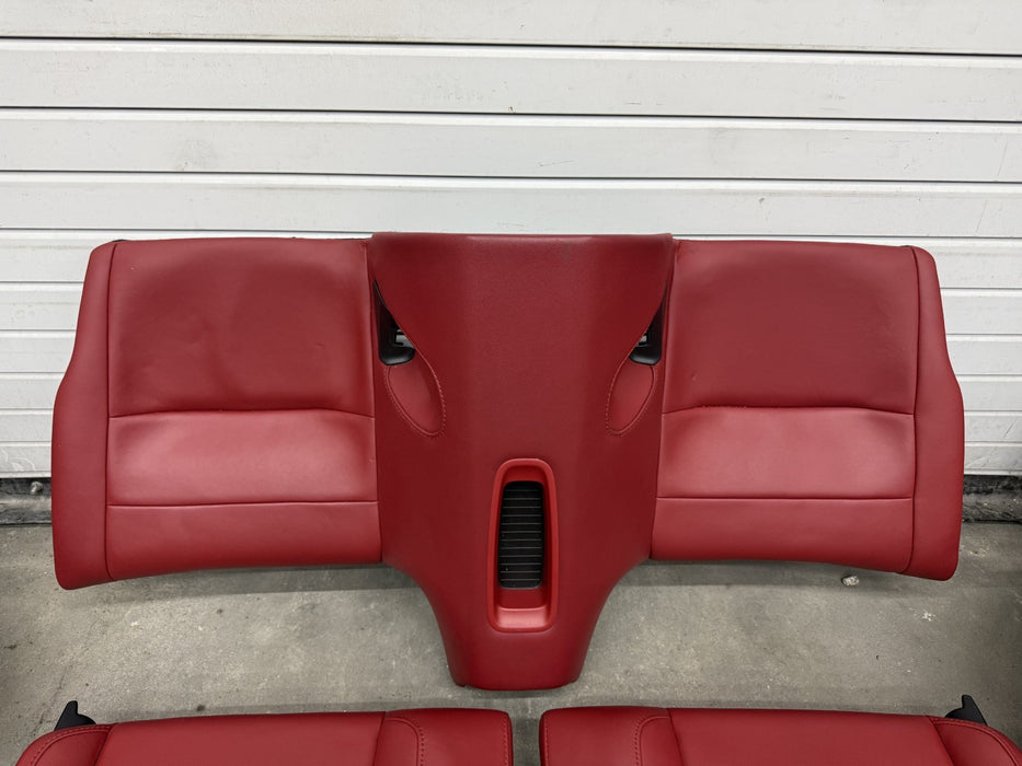 2014 PORSCHE 911 TURBO S 991 REAR SEATS RED OEM GENUINE
