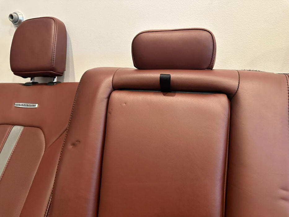 2017-2019 FORD F250 F350 F450 DARK MARSALA RED LEATHER REAR SEATS OEM *READ*