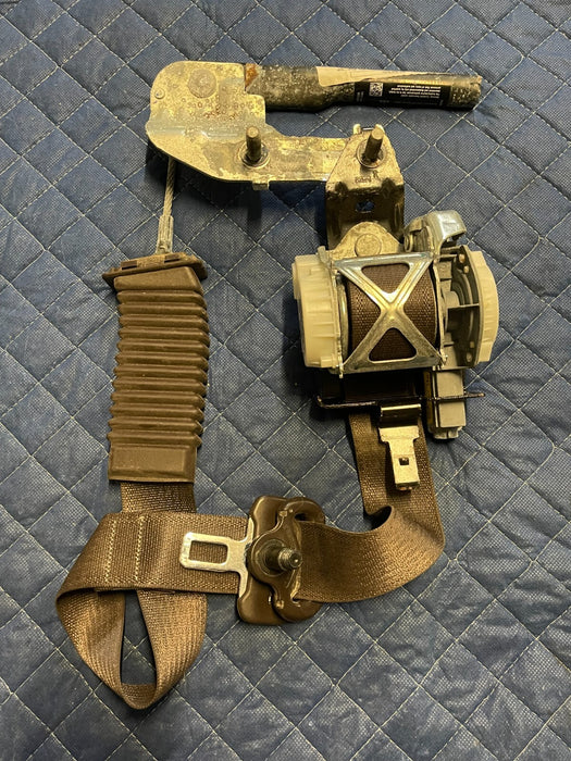 2018-2019 FORD F250 F350 F450 LIMITED BROWN FRONT PASSENGER RIGHT SEATBELT OEM