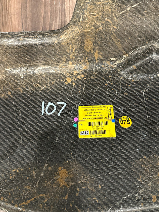 2014 AUDI R8 CARBON FIBER ENGINE BAY SET OEM (4 PC) INTAKE COVERS & SIDE PANELS