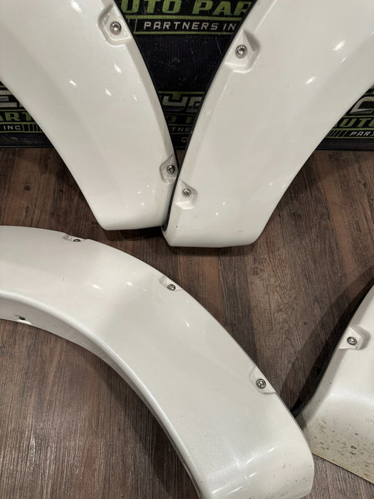2017 2018 2019 FORD F350 FRONT REAR LEFT RIGHT WHITE FENDER FLARE SET OEM
