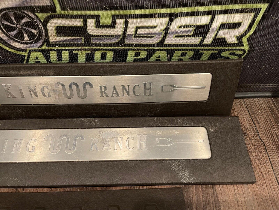 2017-2019 FORD F250 F350 KING RANCH FRONT REAR LEFT RIGHT KICK PLATE SET *SCUFFS