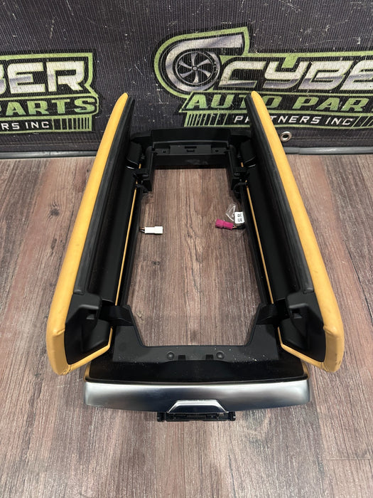 2020 BMW M8 COMP F93 SAKHIR ORANGE CENTER CONSOLE STORAGE ARMREST OEM *READ/FLAW