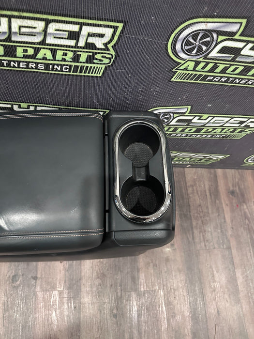 2017 NISSAN TITAN XD RESERVE BLACK LEATHER CENTER CONSOLE ASSEMBLY OEM *FLAW 14*