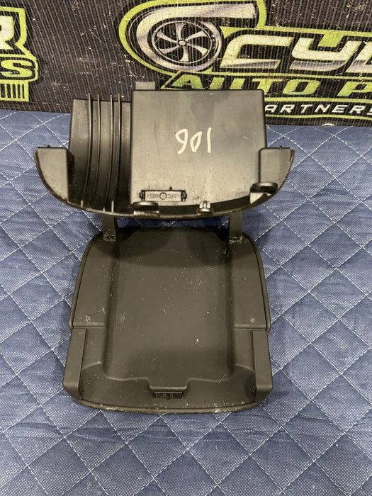 2014 AUDI R8 CENTER CONSOLE LEATHER STORAGE COMPARTMENT OEM 420 863 075 B ~FLAW~