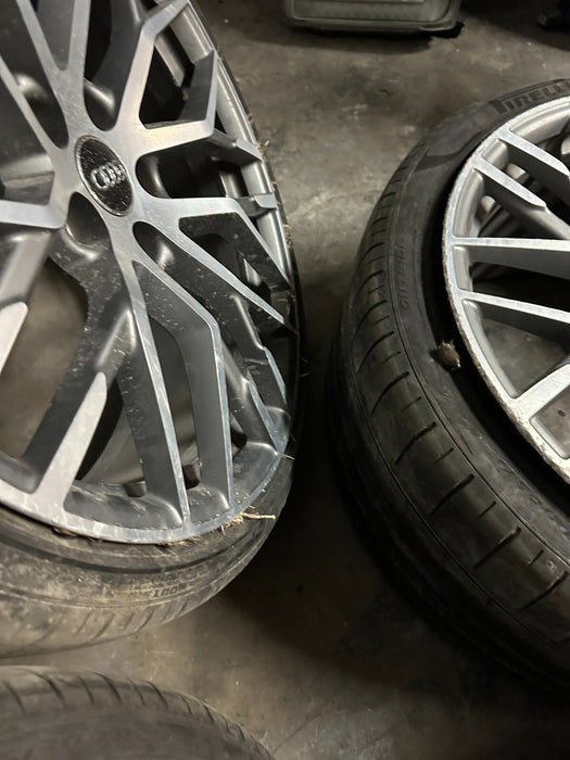 2017 2018 AUDI R8 20X8.5 5X112 20X11 FRONT REAR RIMS WHEELS SET ~CURBRASH~