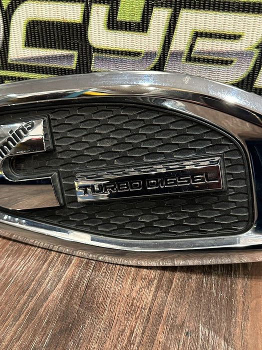2016 NISSAN TITAN XD CUMMINS TURBO DIESEL LEFT FENDER EMBLEM OEM 63825 EZ40B