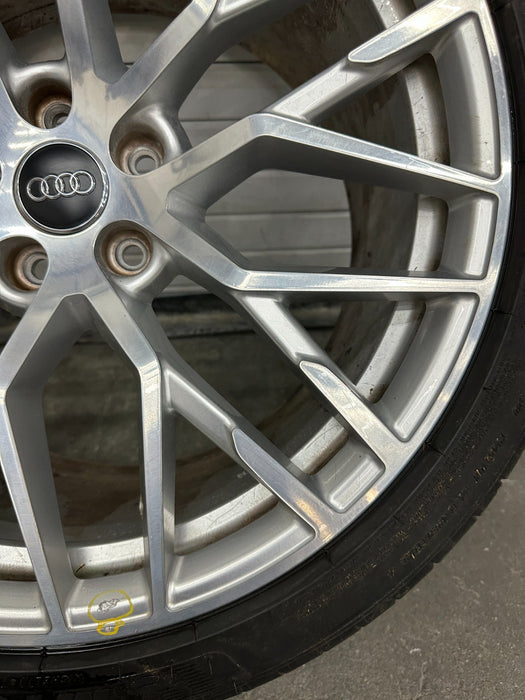 2017 AUDI R8 REAR RIM WHEEL TIRE 305/30 20X11 OEM *CURBRASH/WEAR 8-14*