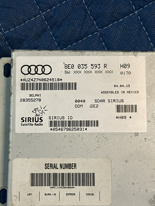 2014 AUDI R8 SIRIUS SATELLITE RADIO RECEIVER MODULE OEM 8E0035593 8E0 035 593