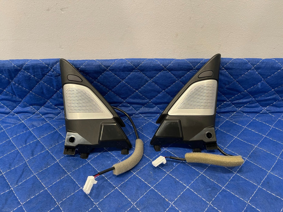 2017 INFINITI Q50 RED SPORT FRONT LEFT RIGHT DOOR TWEETER SPEAKER COVER OEM