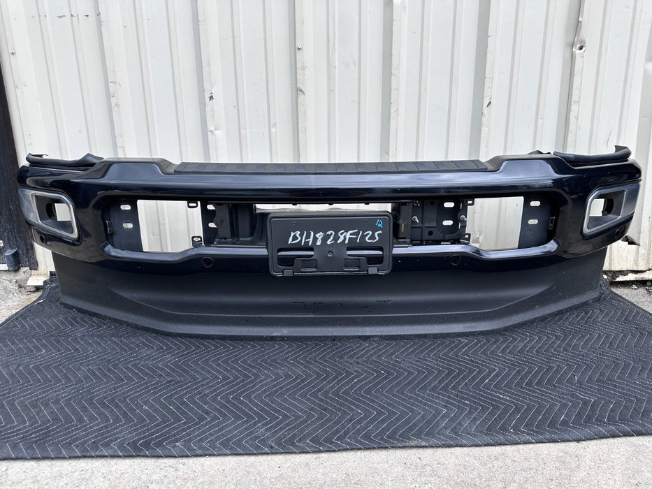 2023 2025 FORD F250 F350 PLATINUM FRONT BUMPER ASSEMBLY AGATE BLACK ~PAINT CHIP~