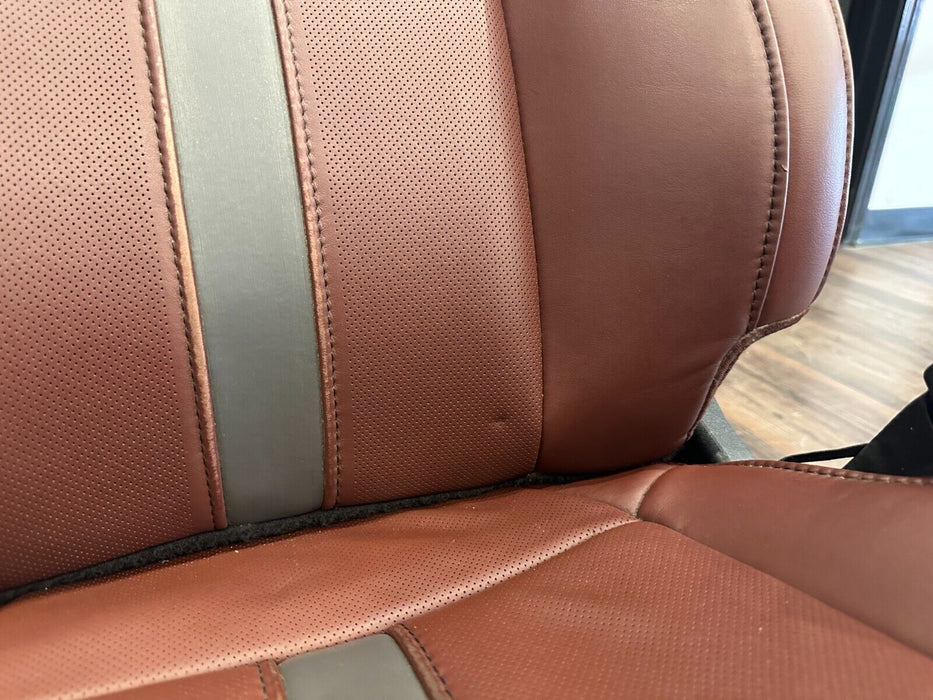 2017-2019 FORD F250 F350 F450 DARK MARSALA RED LEATHER PASSENGER SEAT OEM *READ*