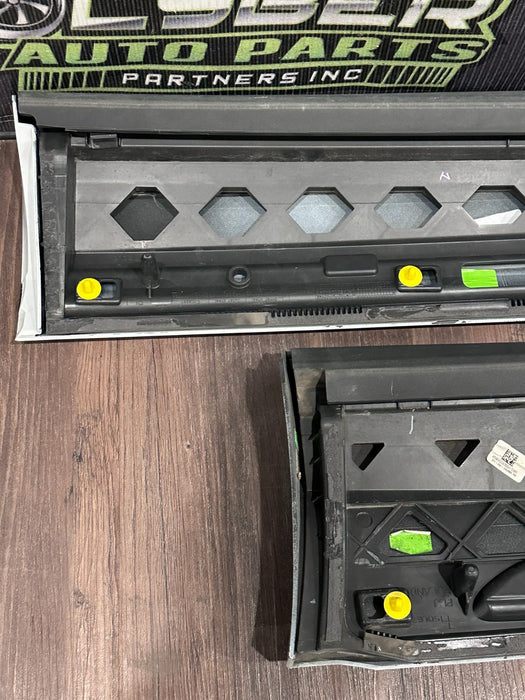 2020 2024 AUDI RS Q8 FRONT REAR LOWER DOOR MOLDING W/ CARBON FIBER TRIM OEM