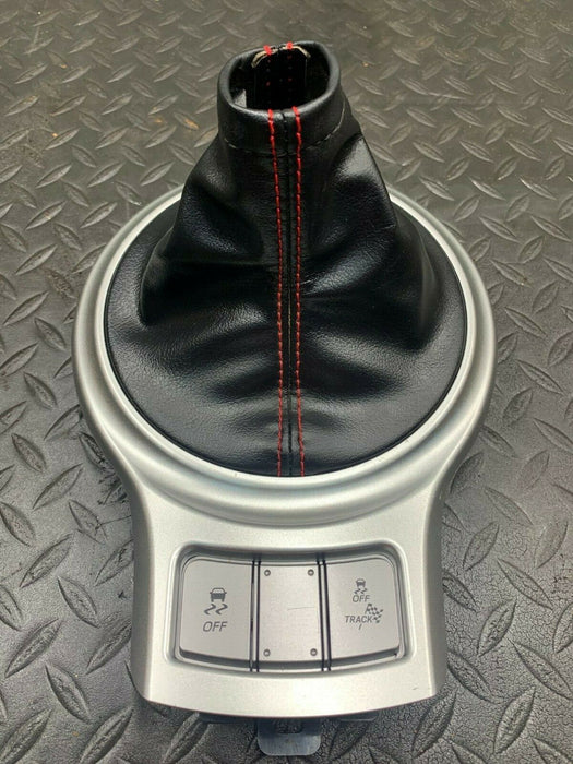 TOYOTA 86 SUBARU BRZ SCION FRS SHIFTER BOOT SURROUND COMPLETE TRIM RED STITCHING