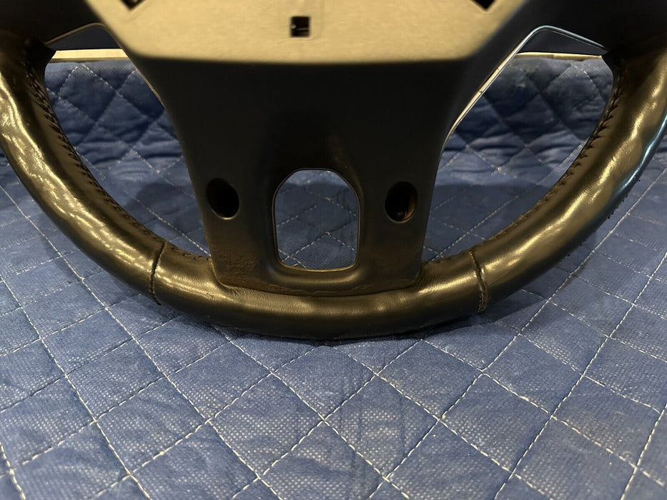 2017 DODGE RAM 2500 STEERING WHEEL OEM *BIG TEAR ON TOP/WEAR* -READ DESCRIPTION-