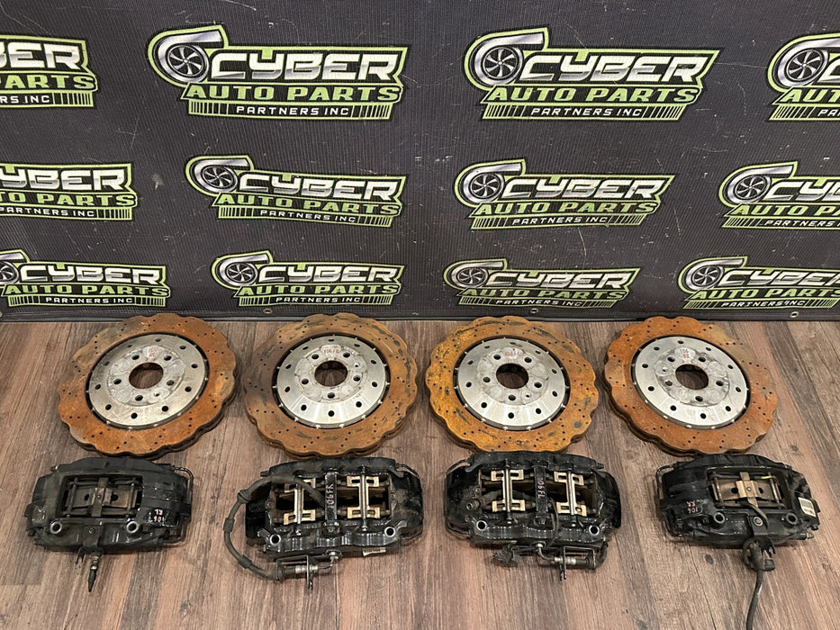 2014-15 AUDI R8 FRONT REAR LEFT RIGHT ROTORS & CALIPERS SET OEM *READ!*