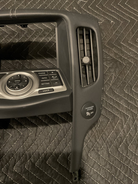 2011 NISSAN 370Z SPORT CENTER DASH RADIO & AC SURROUND TRIM OEM 2009-2020~WEAR~