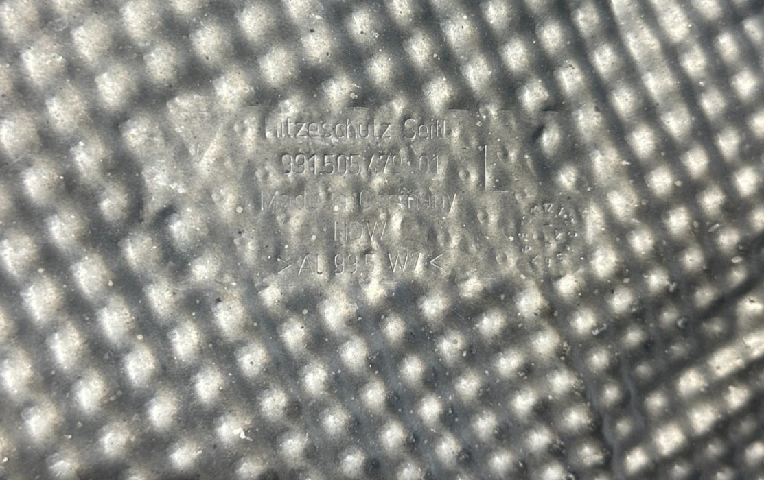 2014 PORSCHE 911 TURBO S 991 REAR LEFT BUMPER HEAT SHIELD OEM 99150547901