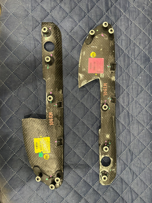 2014 AUDI R8 LEFT RIGHT CARBON FIBER CENTER CONSOLE COVER TRIM PANEL 423 863 337