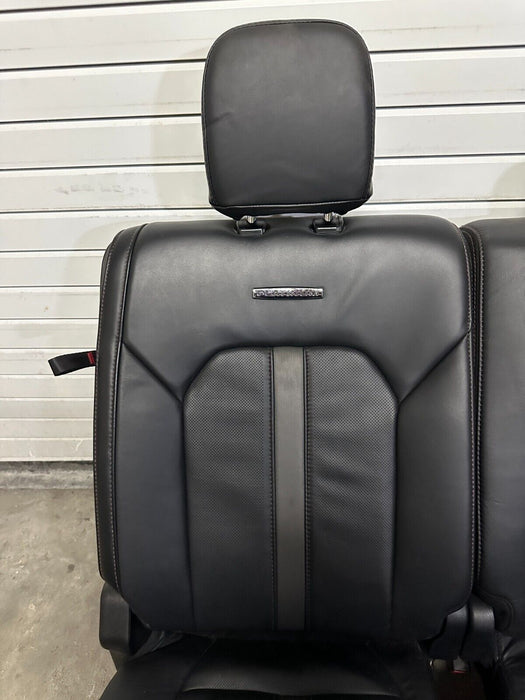 2020-2022 FORD F250 F350 F450 PLATINUM BLACK LEATHER REAR SEATS OEM *READ*