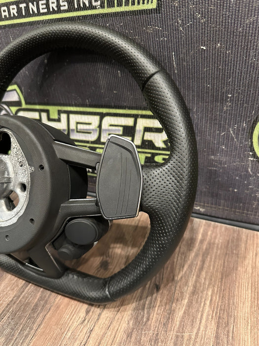 2021 AUDI R8 LEATHER STEERING WHEEL W PADDLE SHIFTERS OEM *COSTMETIC FLAWS/READ*