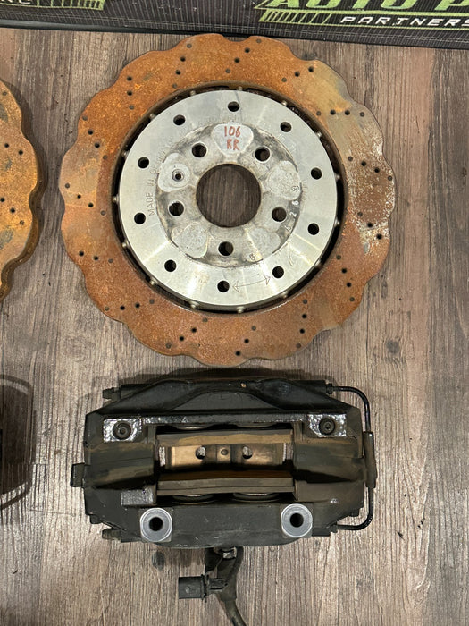 2014-15 AUDI R8 FRONT REAR LEFT RIGHT ROTORS & CALIPERS SET OEM *READ!*