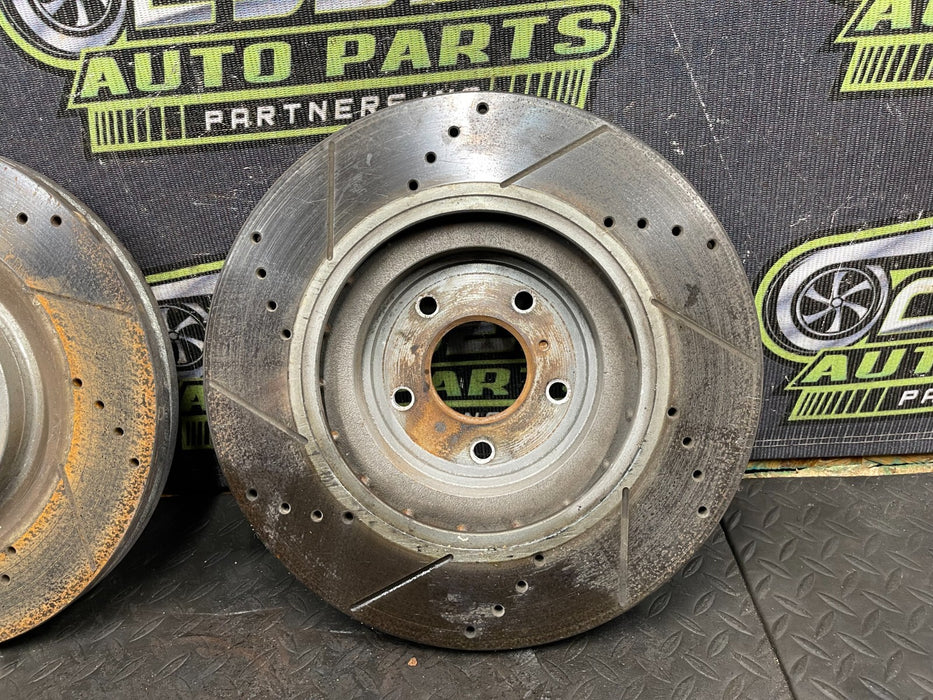 2011 NISSAN 370Z FRONT BRAKE ROTOR DRILLED SET LEFT RIGHT OEM 2009-2020