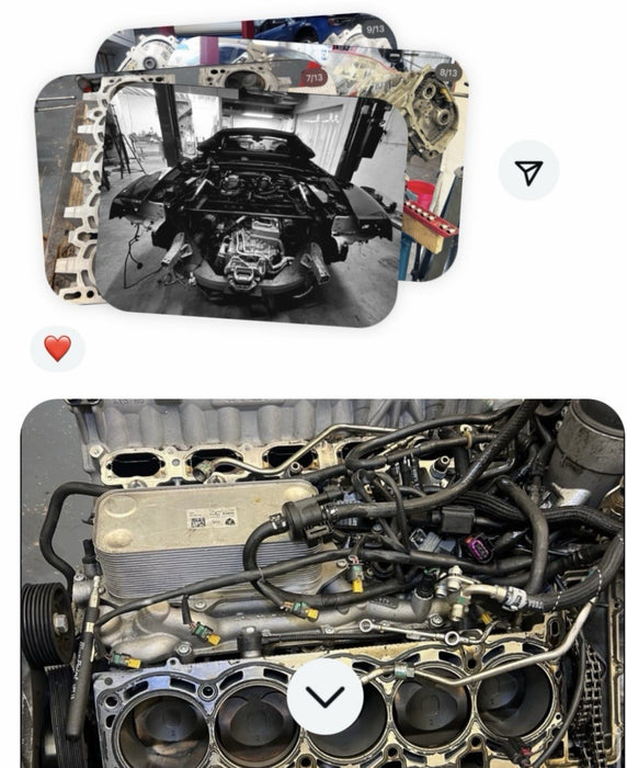 2014 AUDI R8 5.2L V10 ENGINE TRANSMISSION ESS SUPERCHARGER *BURNT* -BUILT BLOCK-