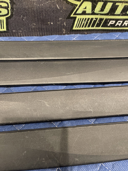 2014 TOYOTA PRIUS V FRONT REAR LEFT RIGHT SCUFFS PLATE SET OEM ~MINOR SCRATCHES~