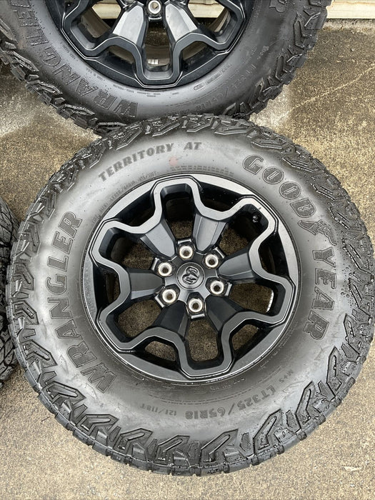 2022 RAM 1500 SET (4) WHEEL TIRE RIM GOOD YEAR WRANGLER LT325/65R18 OEM