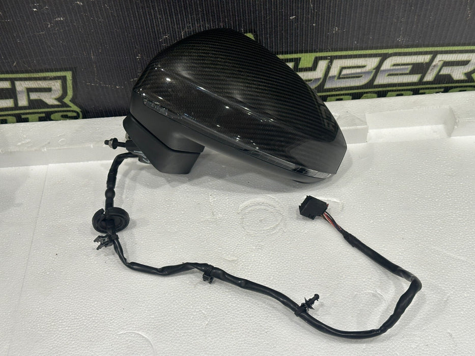 2017-2023 AUDI R8 CARBON FIBER DOOR MIRROR LEFT RIGHT PAIR OEM GENUINE