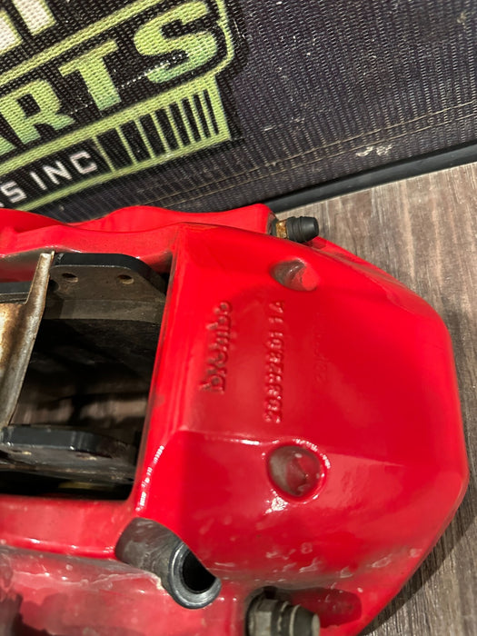 2021 AUDI R8 FRONT LEFT DRIVER RED CARBON CERAMIC BRAKE CALIPER OEM