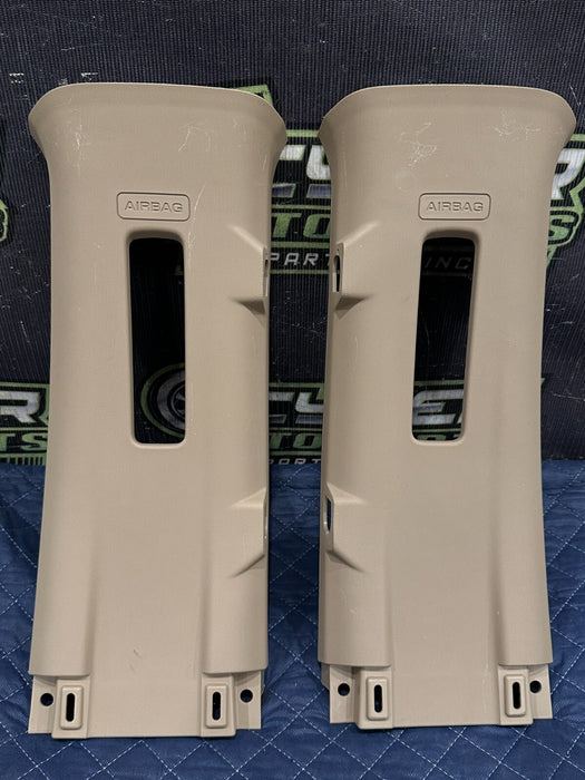 2017-2019 FORD F350 F450 LARIAT LEFT RIGHT UPPER B PILLAR TRIMS OEM ~SCRATCHES~