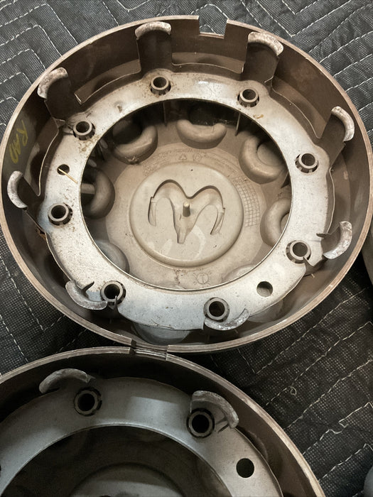DODGE RAM 2500 3500 WHEEL RAMS HEAD CENTER CAPS SET (4) OEM 52121450AA