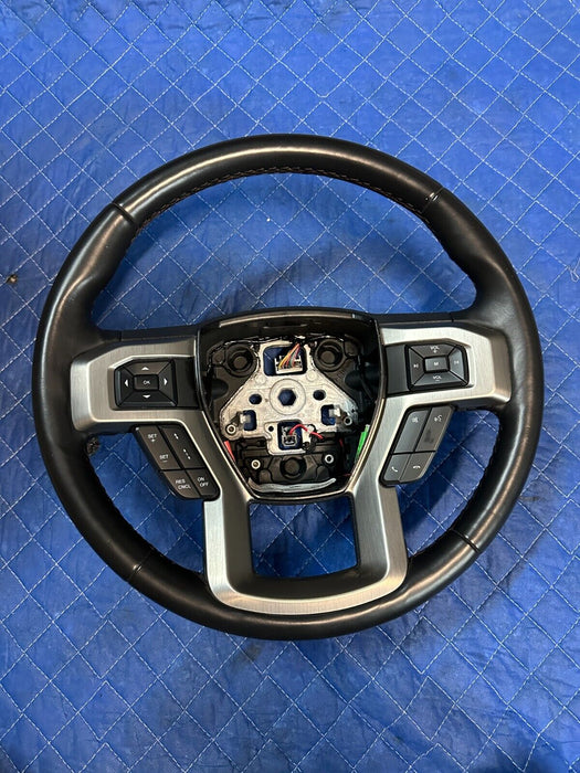 2020-2022 FORD F350 BLACK LEATHER STEERING WHEEL ADAPTIVE CRUISE/ HEATED OEM