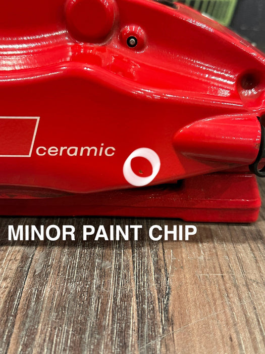 2021 AUDI R8 REAR LEFT RED CARBON CERAMIC BRAKE CALIPER OEM *PAINT CHIPS/READ!*