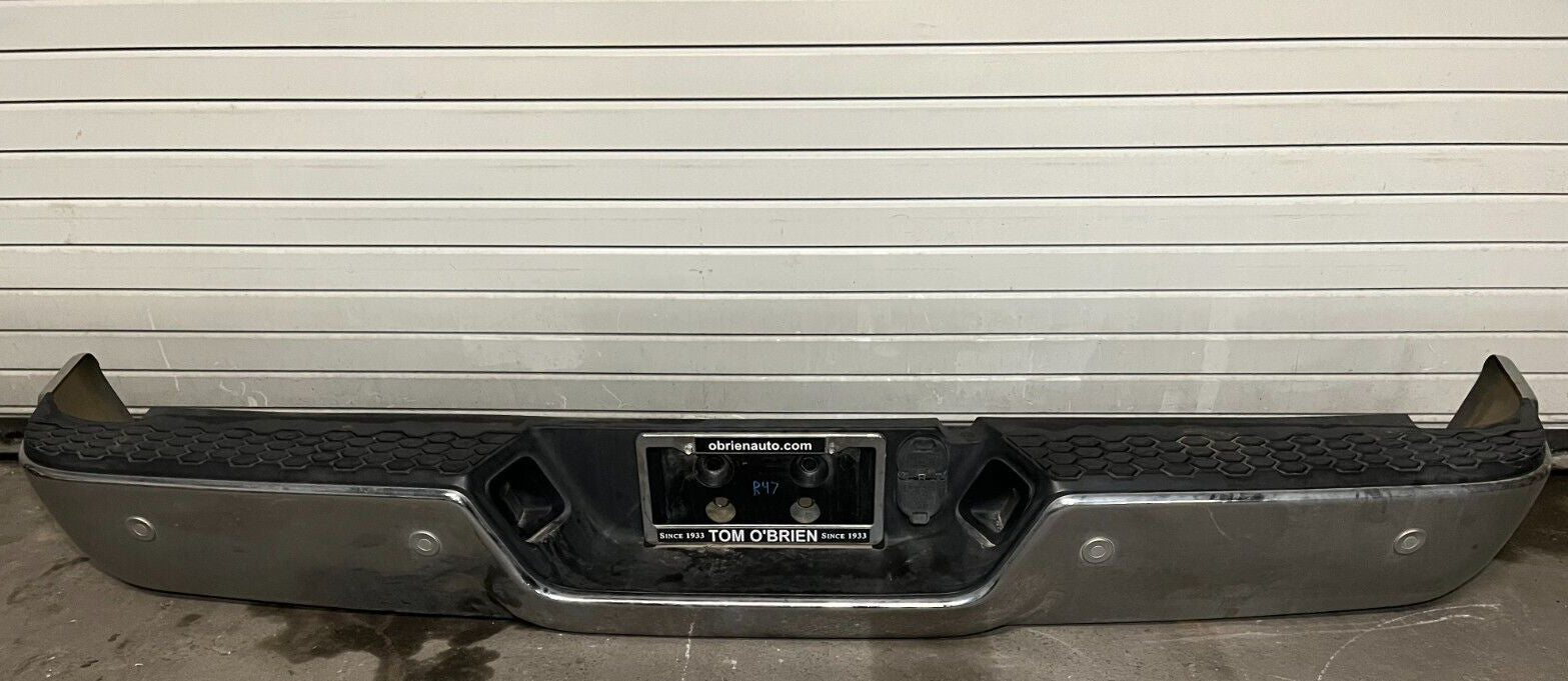 2017 RAM 2500 3500 LARAMIE CHROME REAR BUMPER W/ SENSORS OEM 2013-2018