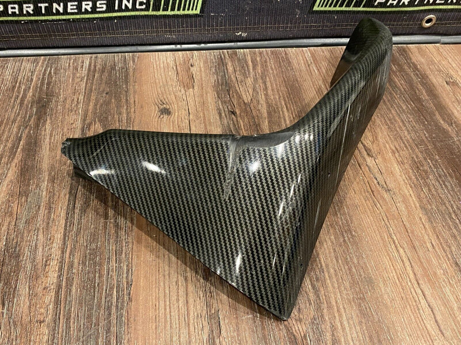 2018 BMW M3 COMP FRONT RIGHT CARBON FIBER CORNER SPLITTER COVER OEM DAMAGED/READ