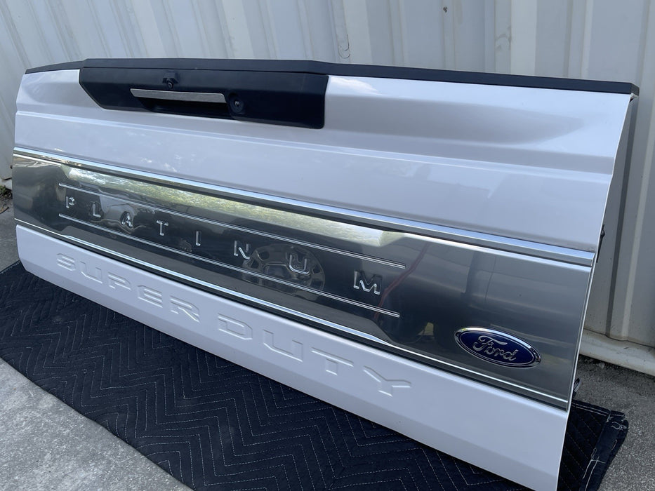 2017 2018 2019 FORD F250 F350 F450 PLATINUM TAILGATE W/ STEP METALLIC WHITE (UG)