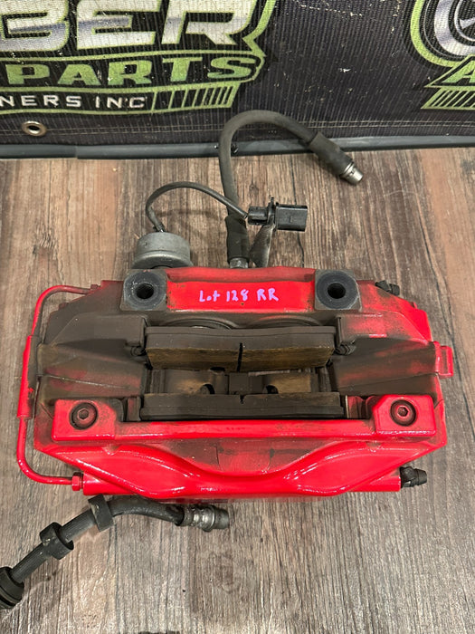2017 AUDI R8 RED BRAKE CALIPER SET OEM *PAINT CHIPS 9,10*