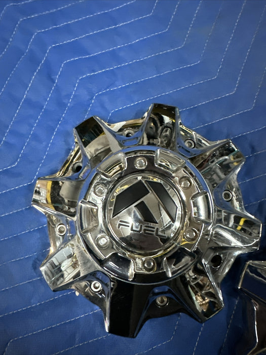 FUEL CHROME CENTER CAPS PAIR 1002-53 ~MINOR SCRATCHES~