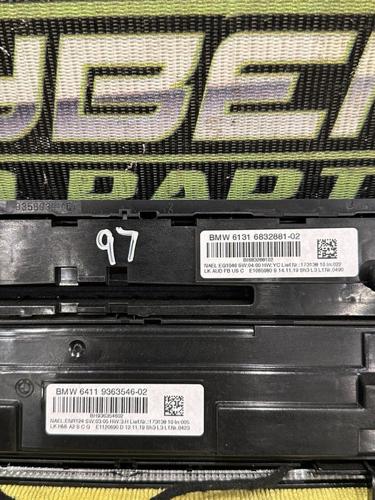 2020 BMW M4 F82 RADIO HVAC AC A/C HEAT CONTROL BEZEL PANEL W AMBENT LIGHTING OEM