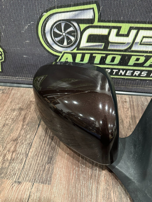 2010 NISSAN 370Z PASSENGER RIGHT DOOR MIRROR BLACK CHEERY (NAG) OEM
