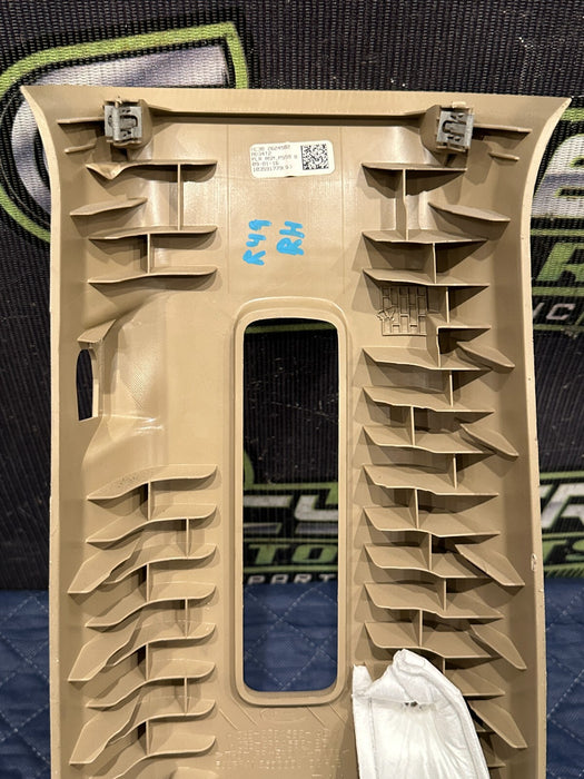 2017-2019 FORD F250 F350 F450 TAN/BEIGE LARIAT RIGHT UPPER B PILLAR OEM *SCUFFS*