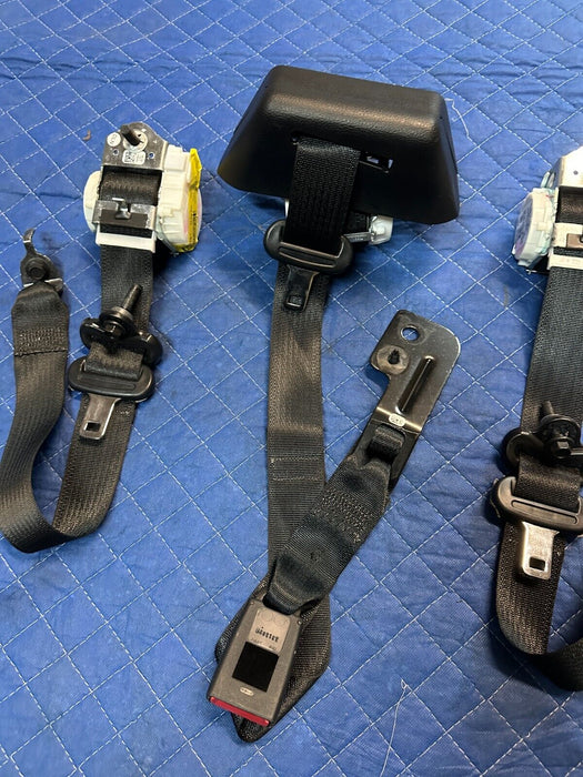 2019 FORD F250 LARIAT REAR LEFT RIGHT MIDDLE SEATBELTS SEATBELT BLACK OEM (3)