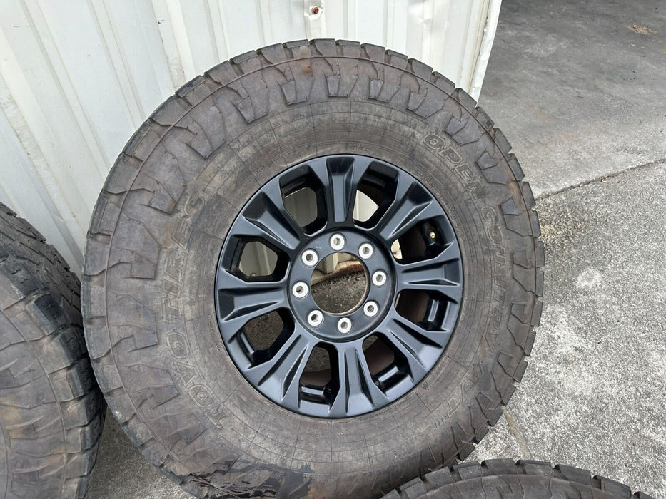 18x8 Ford F250 F350 8x170 Tremor Factory Wheels 37" Toyo Tires