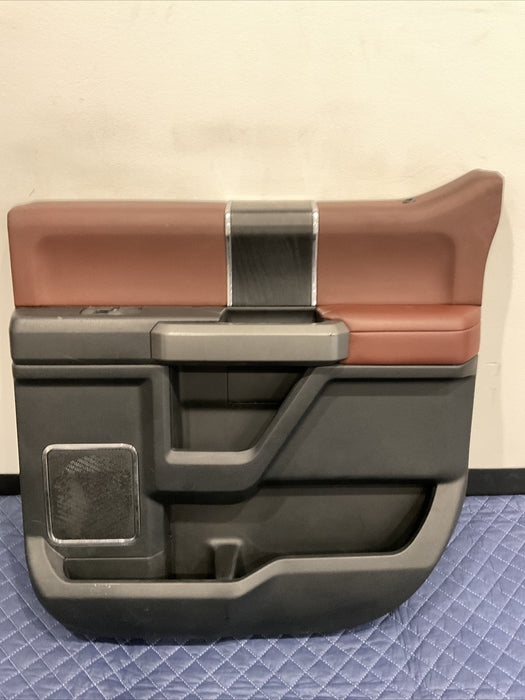 2017-2022 FORD F450 PLATINUM REAR RIGHT DARK MARSALA DOOR PANEL~COSMETIC FLAW~