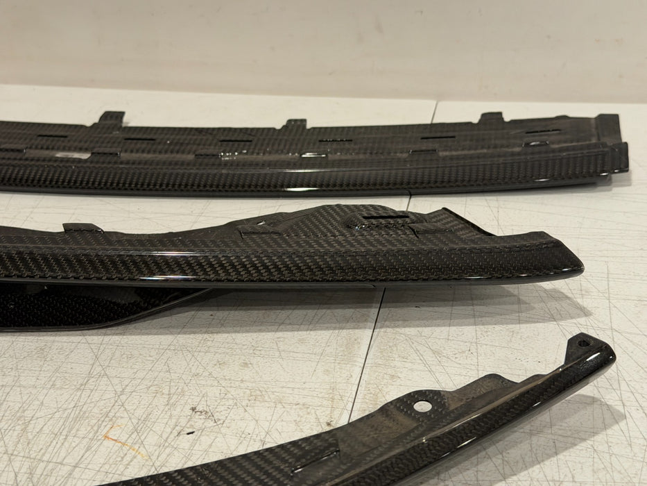 2020 2021 2022 2023 AUDI R8 CARBON FIBER FRONT BUMPER SPLITTER LIP OEM GENUINE