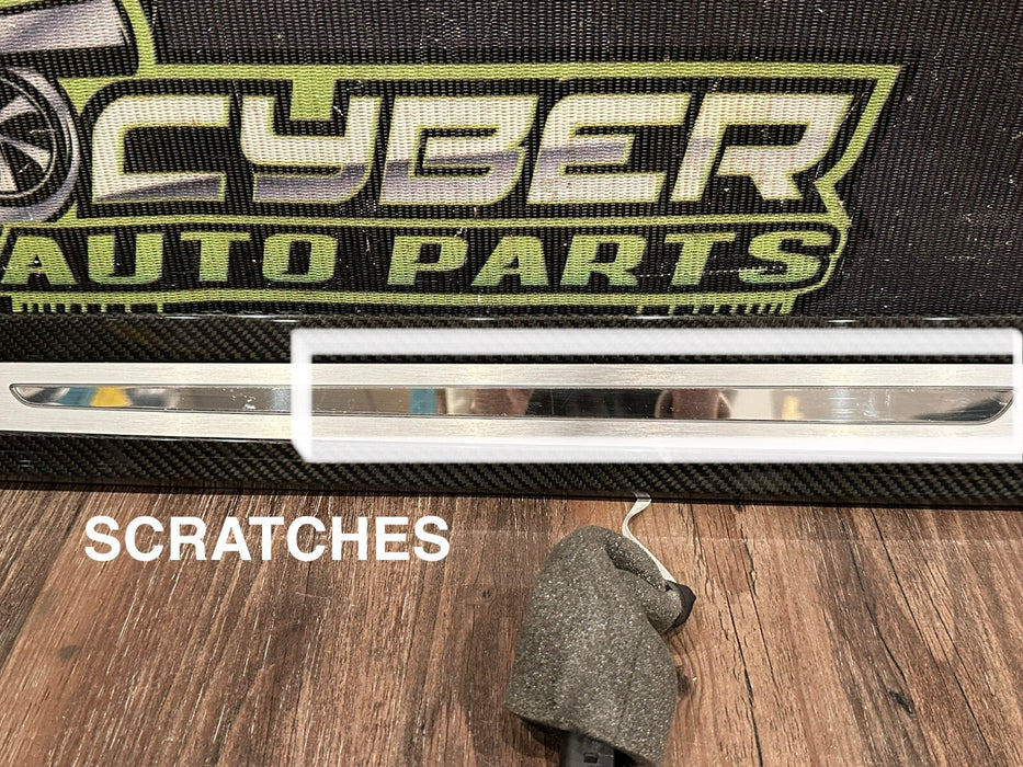 2017-18 AUDI R8 INTERIOR CARBON FIBER LEFT RIGHT KICK SCUFF PLATES OEM *READ*