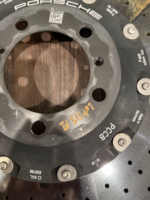 2014 PORSCHE 911 TURBO S 991 FACTORY PCCB FRONT LEFT CARBON CERAMIC BRAKE ROTOR